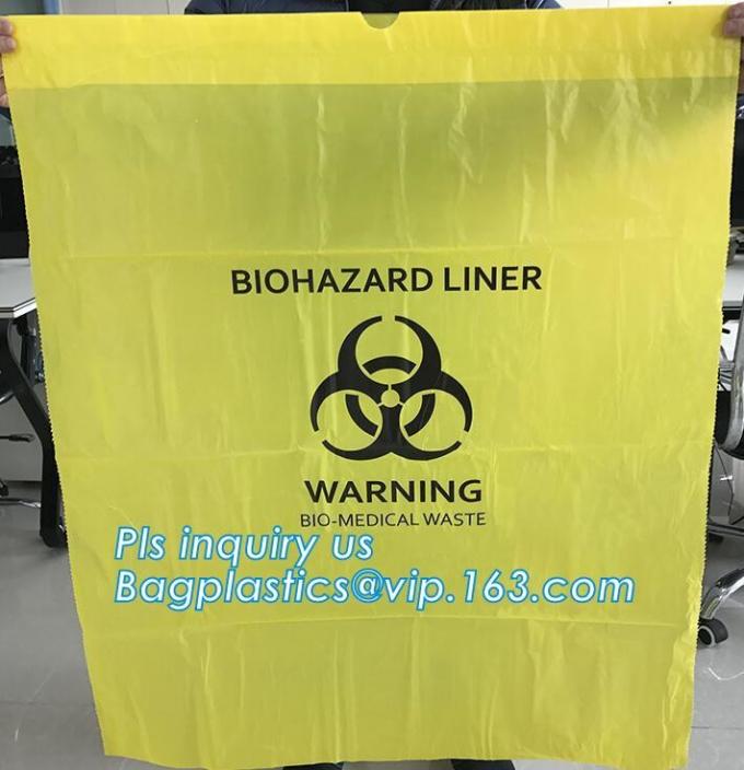 Yellow Bags Danger Biological Hazard,Biological Hazard Clipseal Bag