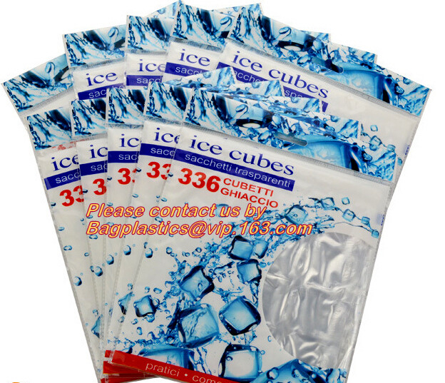 Laminateed Plastic Ice Cube Freezer Bags, plastic disposable ice cube