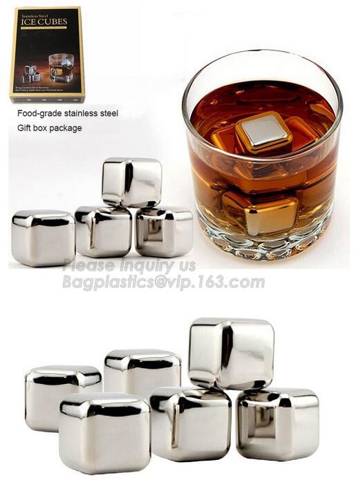 Free Stainless Steel Ice Cube Dice Ice Cube Whisky Stone, New Stainless
