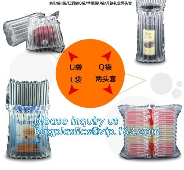 Wine airbag packaging, airbag, U bag, L bag, Q bag, double pack bags, air bubble bag, mailer, roll, toner cartridge air