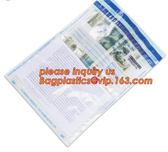 plastic security bank deposit cash money courier tamper evident proof
