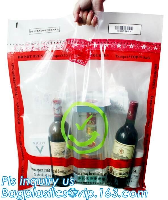 Bank Security Cash Bags/Coin Deposit Bags, Adhesive Seal Tamper Proof