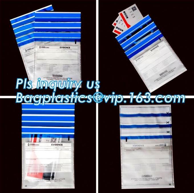 Bank Security Cash Bags/Coin Deposit Bags, Adhesive Seal Tamper Proof