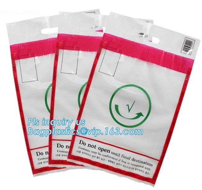 Bank Security Cash Bags/Coin Deposit Bags, Adhesive Seal Tamper Proof