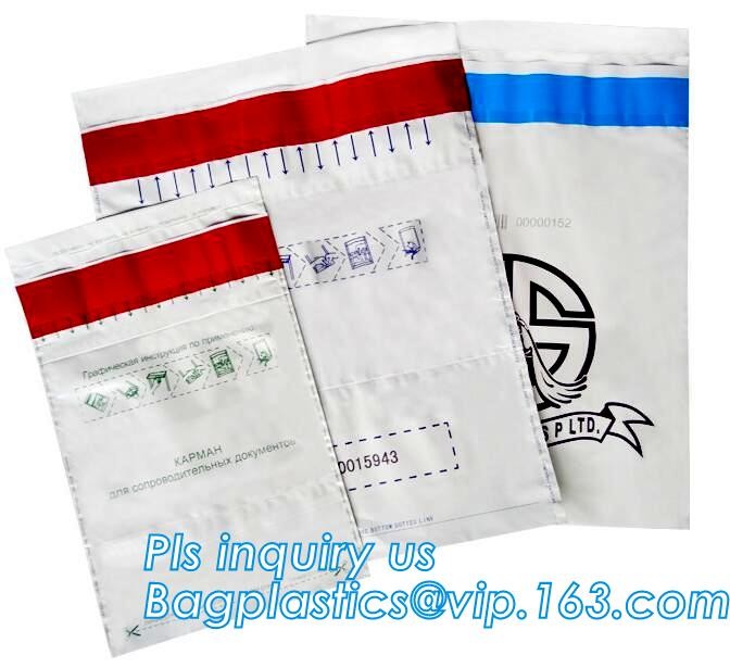 Bank Security Cash Bags/Coin Deposit Bags, Adhesive Seal Tamper Proof