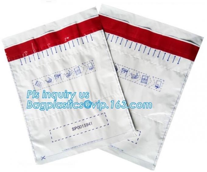 Bank Security Cash Bags/Coin Deposit Bags, Adhesive Seal Tamper Proof