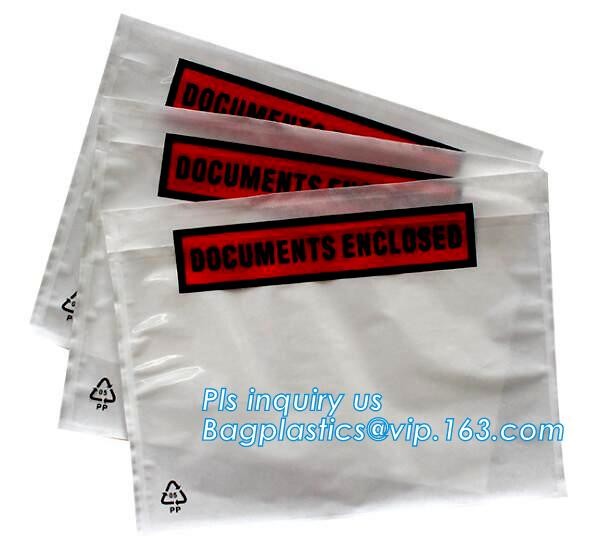 PP film 178*140mm invoice enclosed packing list envelopes, DHL Shipping