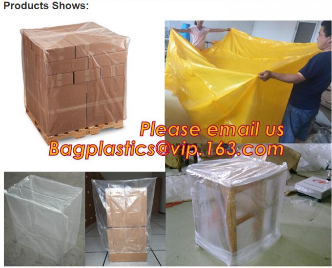 Commercial clear gussted bags for pallet covers, Plastic vinyl cover