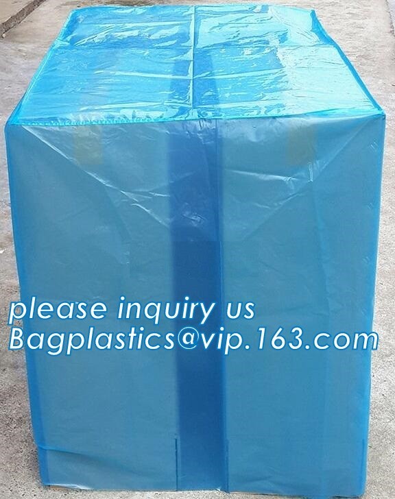 sealable square bottom pallet shrink wrap plastic cover for bags, jumbo