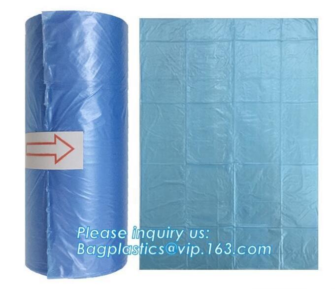 Disposable Plastic Thin bags Customized Colors Baby Nappy Sack, pla