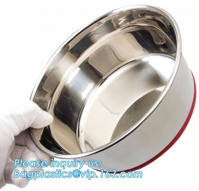 DualPurposed Dog Water Food Feeder Plastic Double Pet Bowls