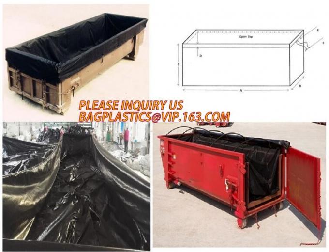 12Mil Open Top 30 Yard Dumpster Container Liners,21'Lx8'Wx8'H PE