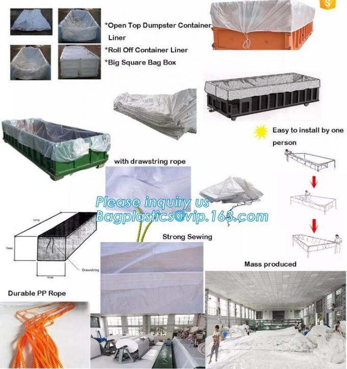 6Mil Open Top 20 Yard Roll Off Container Liners,Heavy Duty Open Top 12