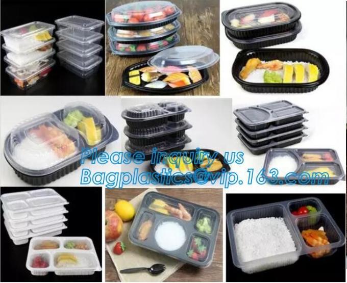 Wholesale 3 Compartment Take away Microwave PP High Quality food