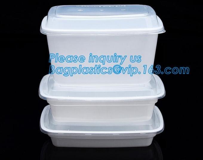 takeaway food container disposable plastic lunch bento box,square PLA