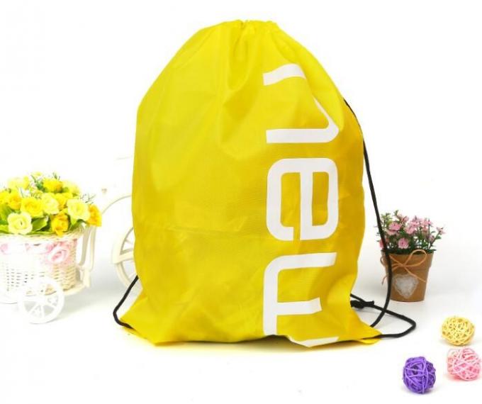 Promotional Sports Gym Sack Polyester Drawstring Bag With Logo Printed