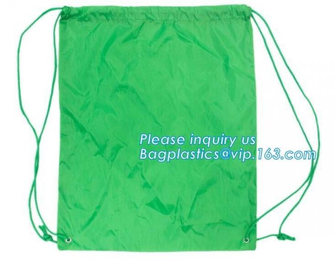 Promotional Sports Gym Sack Polyester Drawstring Bag With Logo Printed