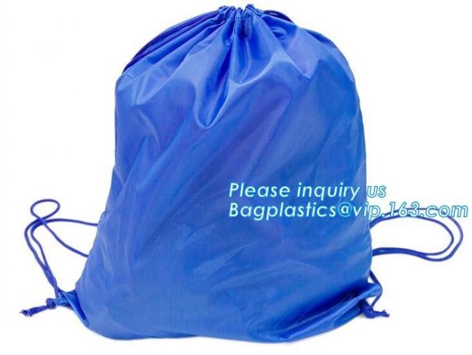 Promotional Sports Gym Sack Polyester Drawstring Bag With Logo Printed