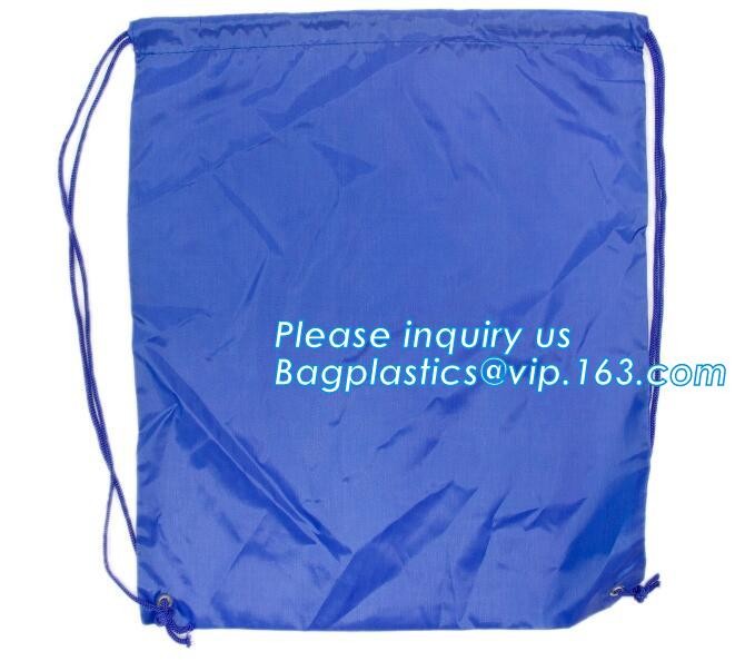 Promotional Sports Gym Sack Polyester Drawstring Bag With Logo Printed