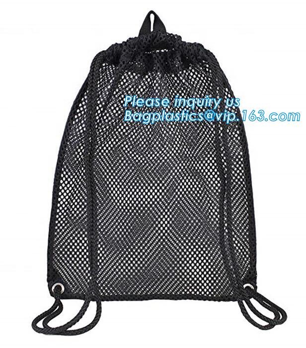 Mesh Gym Drawstring Bag Backpack For Basketball And Football,Promotion