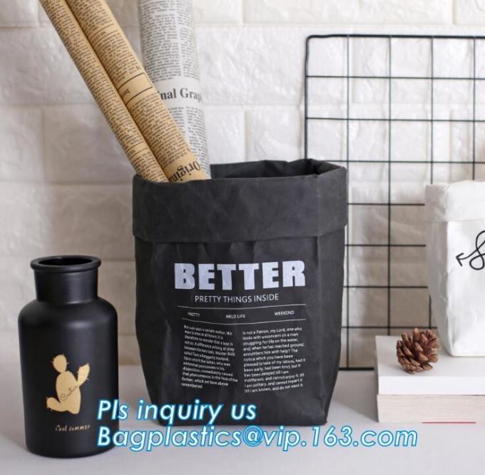 colorful gold TYVEK washable paper garden pots flower pot storage bag