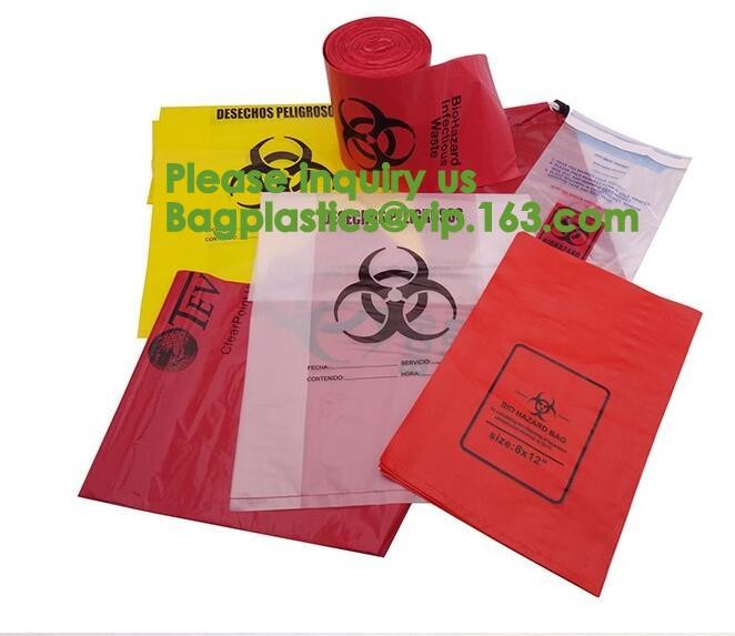 Yellow Bags Danger Biological Hazard,Biological Hazard Clipseal Bag