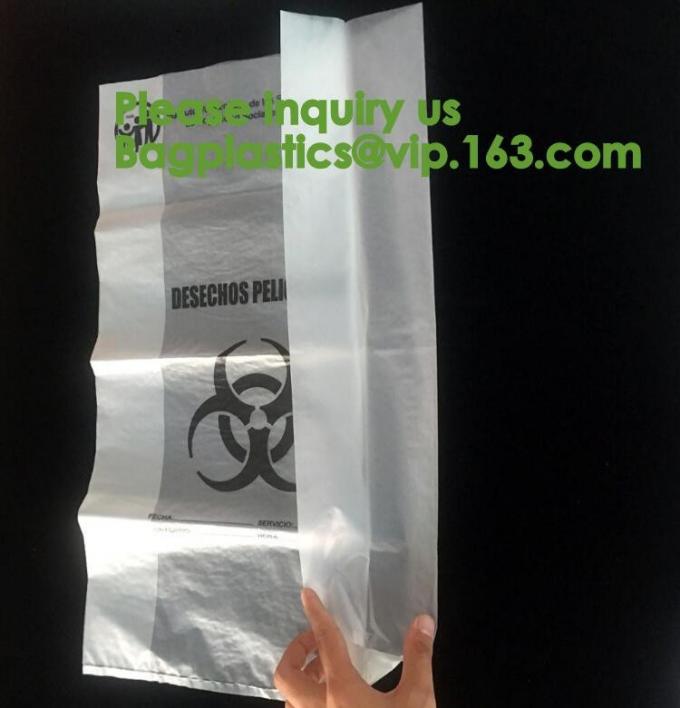 Aerohazard Biological Hazard Bag 240x160mm,Red Medical Waste Disposal