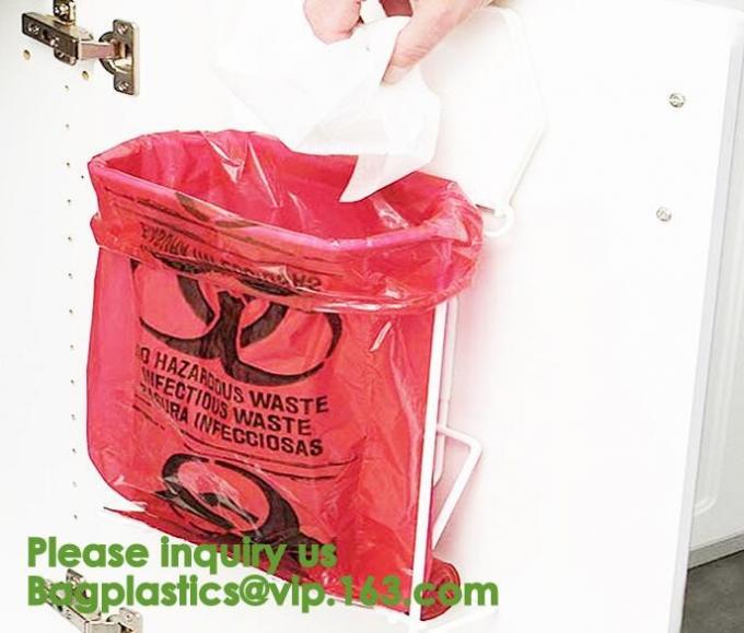 Aerohazard Biological Hazard Bag 240x160mm,Red Medical Waste Disposal