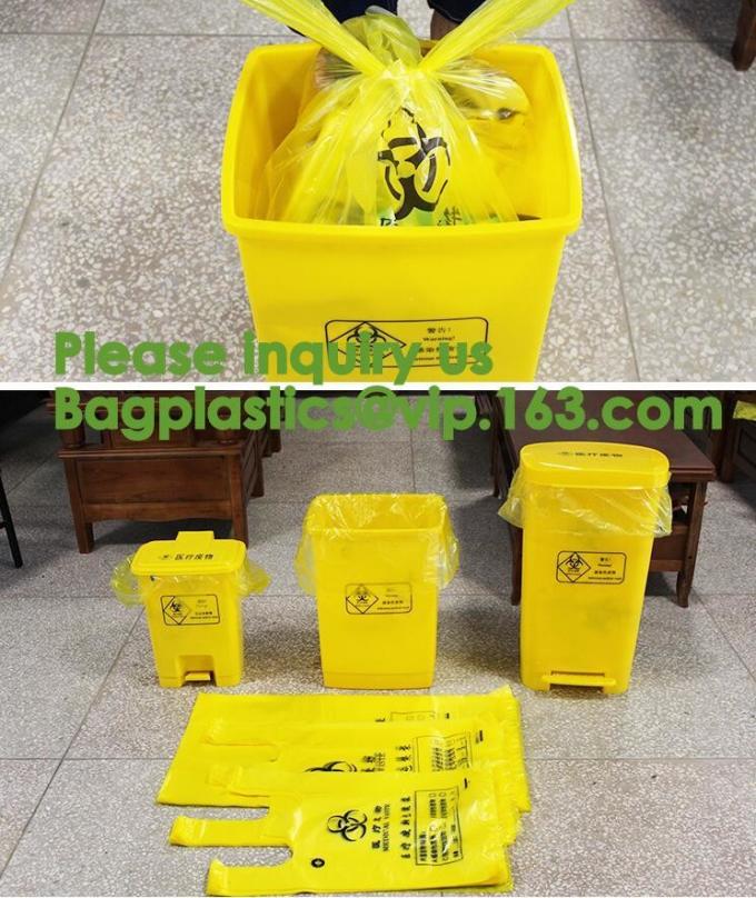 Yellow Bags Danger Biological Hazard,Biological Hazard Clipseal Bag