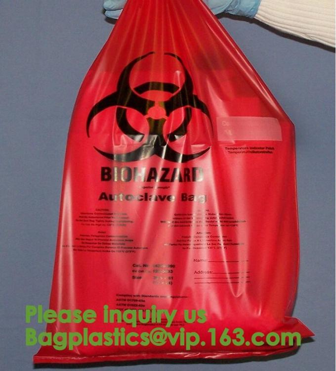 Aerohazard Biological Hazard Bag 240x160mm,Red Medical Waste Disposal