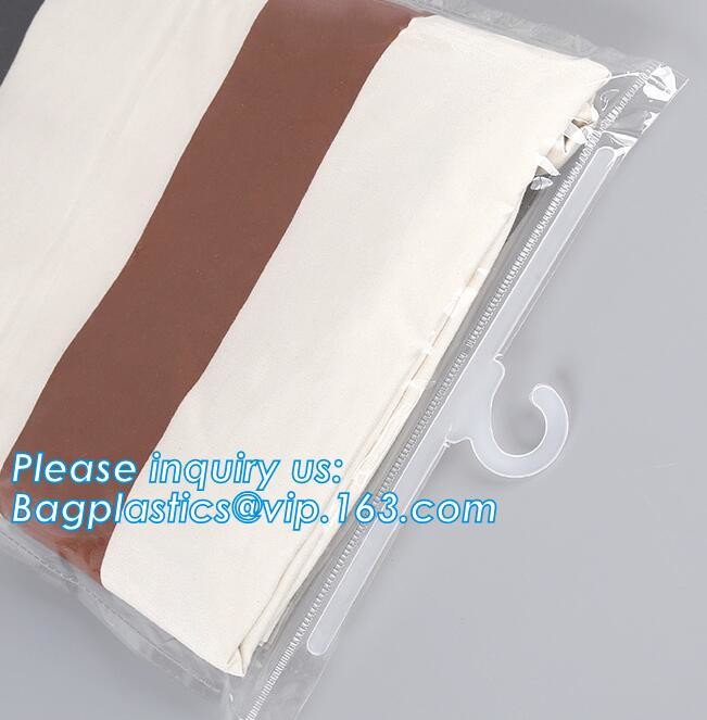 reusable transparent hanger hook plastic bags,degradable d2w hdpe/ldpe