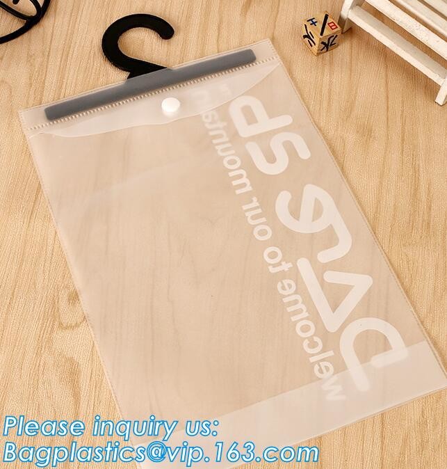 reusable transparent hanger hook plastic bags,degradable d2w hdpe/ldpe