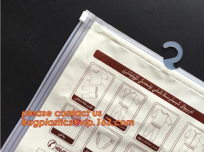 reusable transparent hanger hook plastic bags,degradable d2w hdpe/ldpe