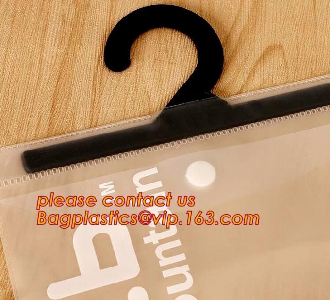 self adhesive zipper hanger hook plastic bags for garment,Type hanger