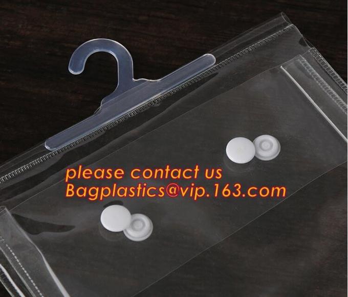 reusable transparent hanger hook plastic bags,degradable d2w hdpe/ldpe