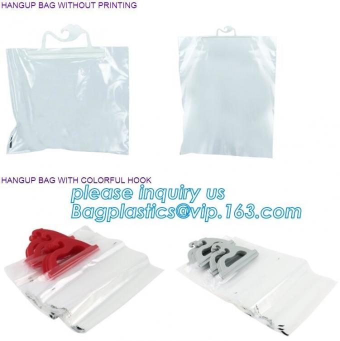 Foldable Coat Stereo Clear Hanging Hook Hanger Bag*,garment packing printed hanger bags with