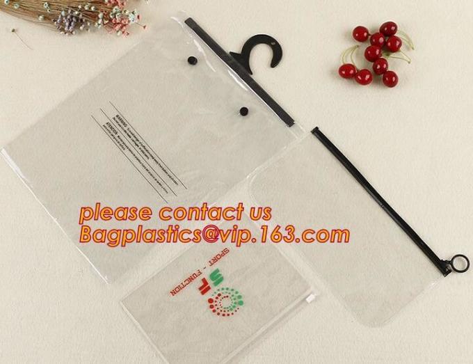 reusable transparent hanger hook plastic bags,degradable d2w hdpe/ldpe