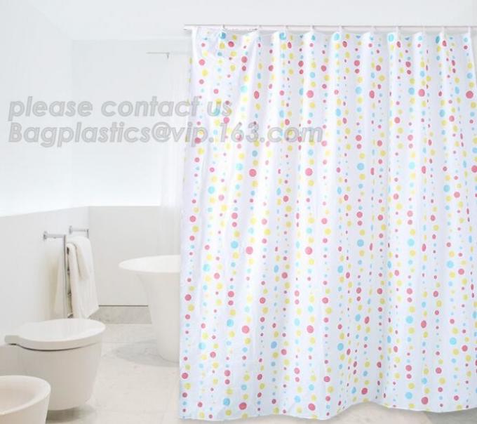 Transparent 3D Shower Curtain With Quality Plastic Bathroom