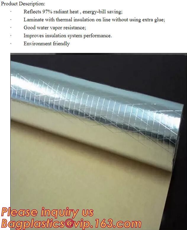 Aluminum FoilScrimKraft Paper Facing insulation material for building construction,radiant
