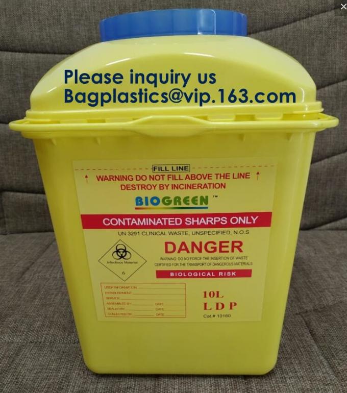 Biohazard Plastic Sharps Container,Hospital Biohazard Medical Needle