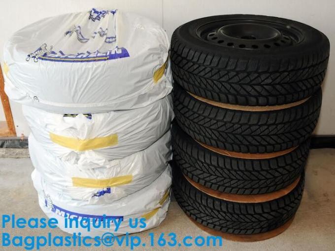 Car Tire Plastic Storage Tote Bags Tyre Packaging Custom Size