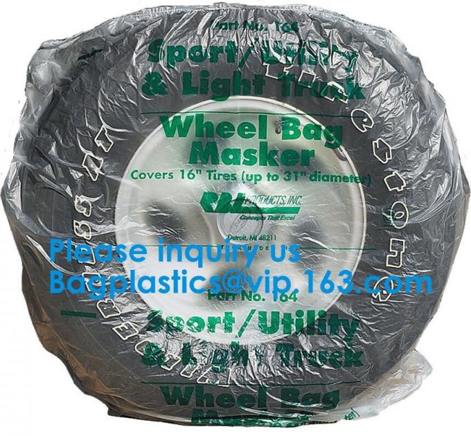 Car Tire Plastic Storage Tote Bags Tyre Packaging Custom Size