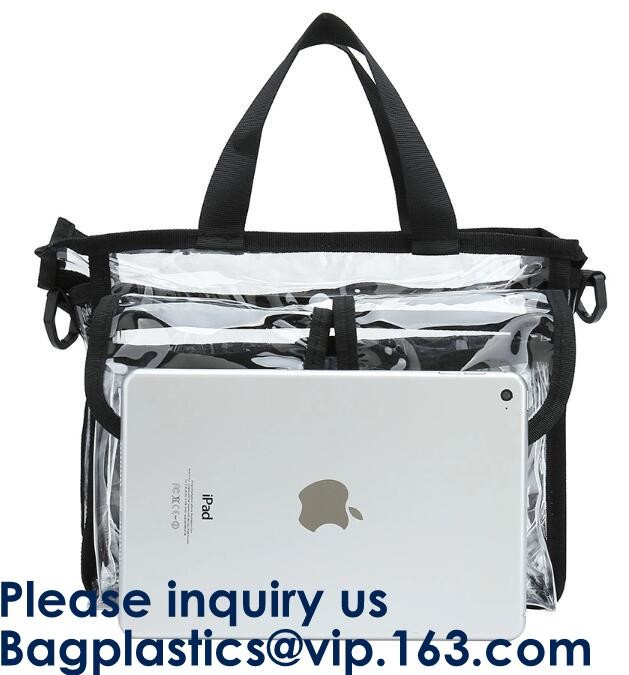 Clear Duffel Gym Bag Transparent PVC Carry Bag With Shoulder Strap