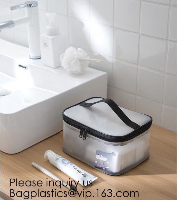 Clear Toiletry Bag Compression Packing Cube PVC Cosmetic Bag