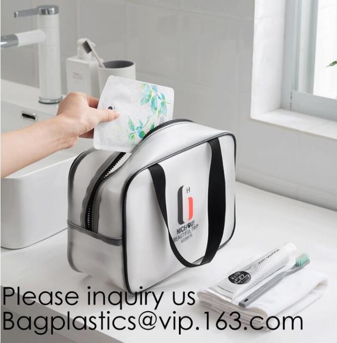 Clear Toiletry Bag Compression Packing Cube PVC Cosmetic Bag