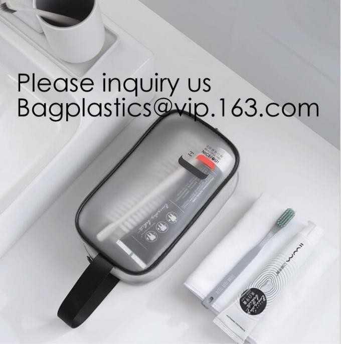 Clear Toiletry Bag Compression Packing Cube PVC Cosmetic Bag