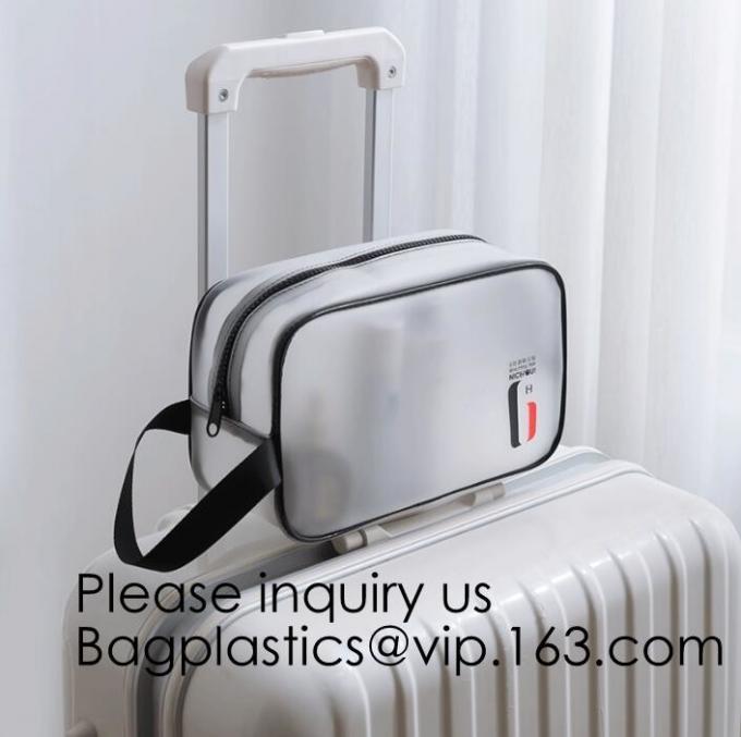 Clear Toiletry Bag Compression Packing Cube PVC Cosmetic Bag