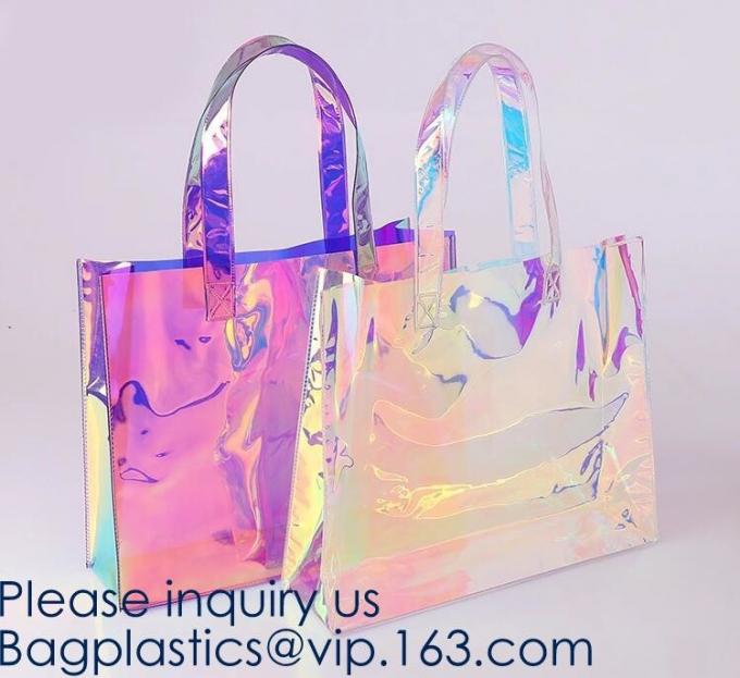 Custom Clear Transparent Holographic Iridescent Ladies Vinyl Tpu