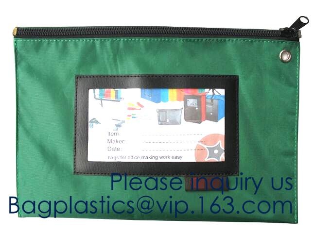 Locking Money Bag Laminated Nylon Combination And Keyed Security Bur