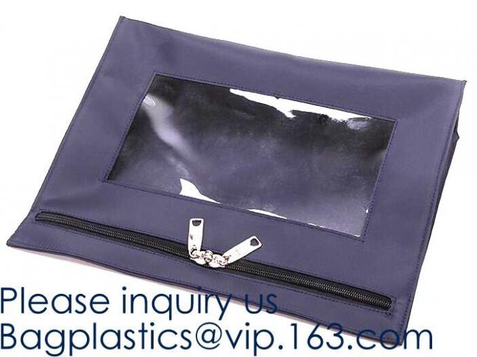 Custom Logo Vinyl PVC Zippered Bank Deposit Bags in Factory Price,PU